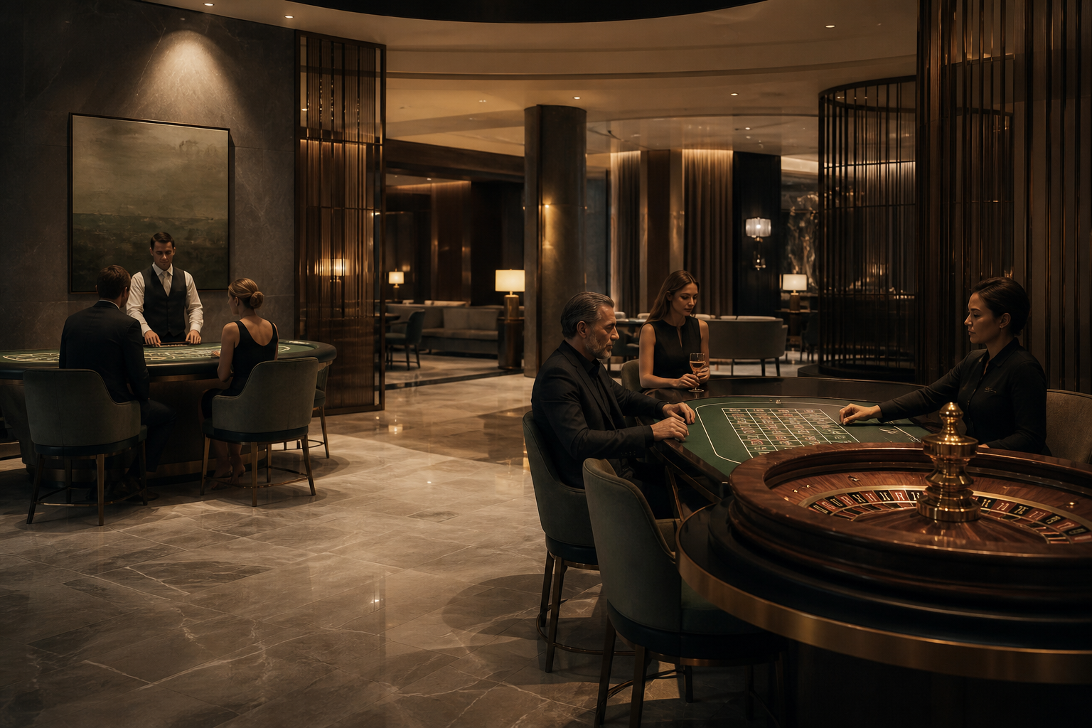 Refined private Casino Resort salon